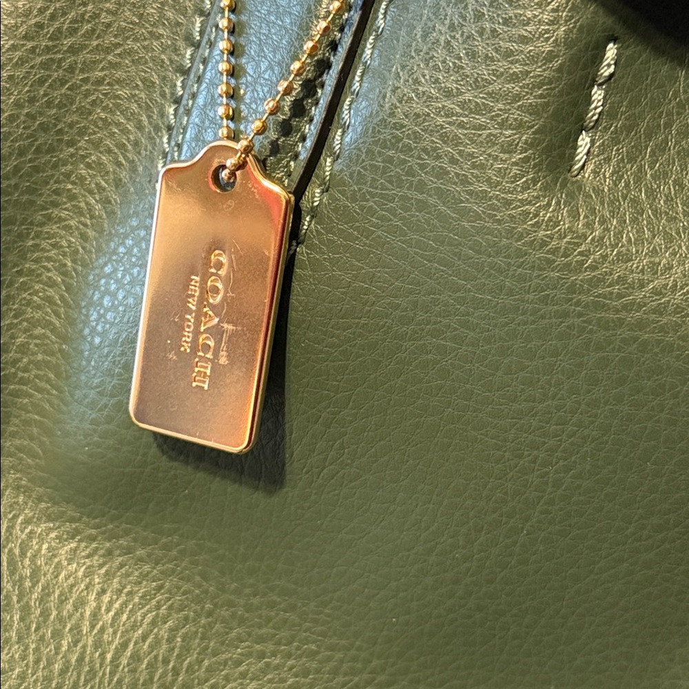 Coach Green Leather Derby Tote - Picture 10 of 10